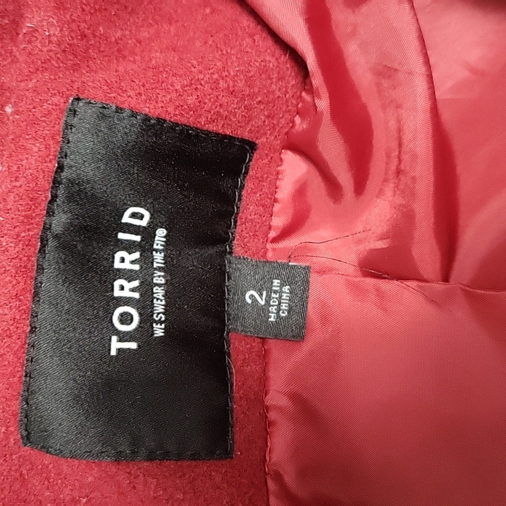 Size 2 Torrid Fit And Flare Wool Mix Jacket - Picture 5 of 7